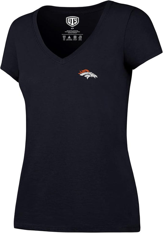 Denver Broncos Women's Rival V-Neck Tee -Large