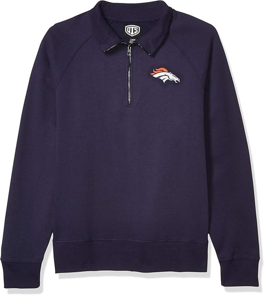 Men's Fleece 1/4-Zip Pullover -Denver Broncos -XLarge