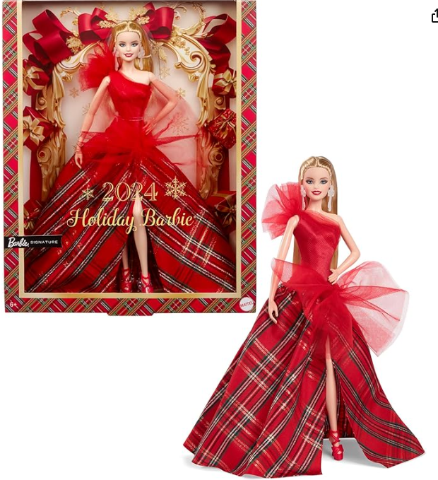 Barbie Signature Doll, 2024 Holiday Blonde Fashion Doll